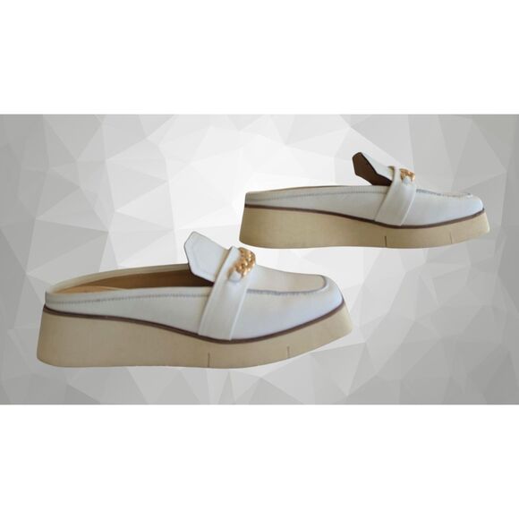 NAKED FEET - ELECT in chamois platform loafers/mules   Sz  9.5M - Picture 2 of 10